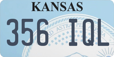 KS license plate 356IQL