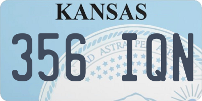 KS license plate 356IQN