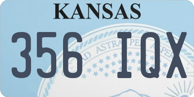 KS license plate 356IQX