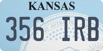 KS license plate 356IRB