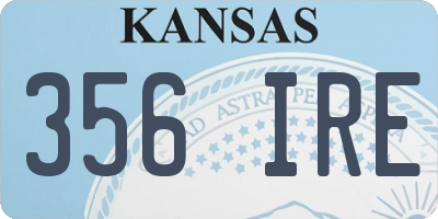 KS license plate 356IRE
