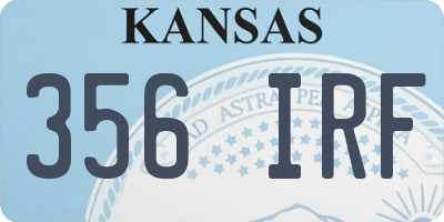KS license plate 356IRF