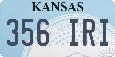 KS license plate 356IRI