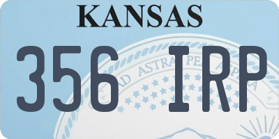 KS license plate 356IRP