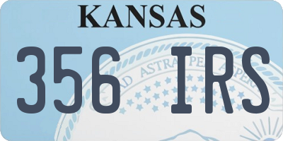 KS license plate 356IRS