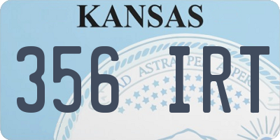 KS license plate 356IRT
