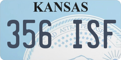 KS license plate 356ISF