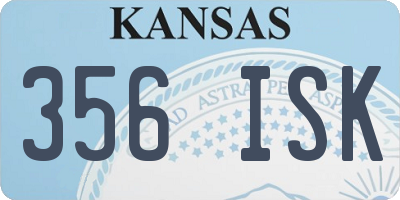 KS license plate 356ISK