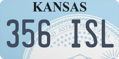 KS license plate 356ISL