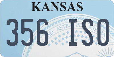 KS license plate 356ISO