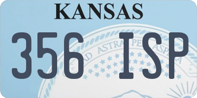 KS license plate 356ISP