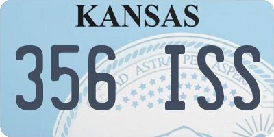 KS license plate 356ISS