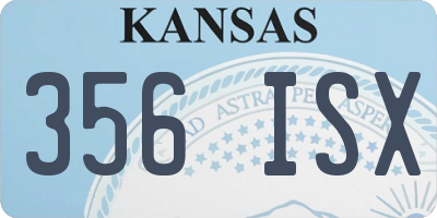 KS license plate 356ISX