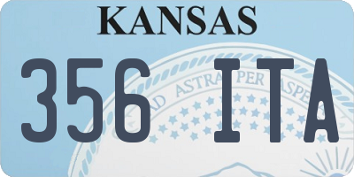 KS license plate 356ITA