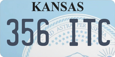 KS license plate 356ITC