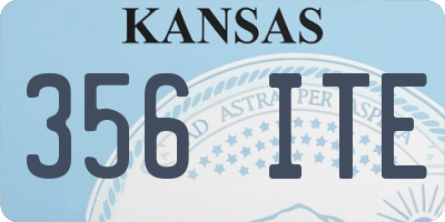 KS license plate 356ITE