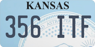 KS license plate 356ITF