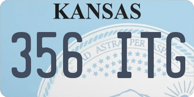 KS license plate 356ITG