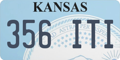 KS license plate 356ITI