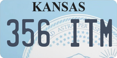 KS license plate 356ITM