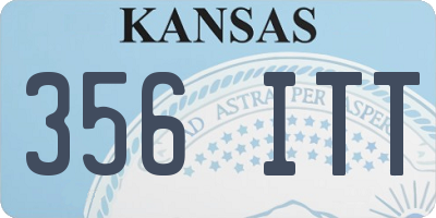 KS license plate 356ITT