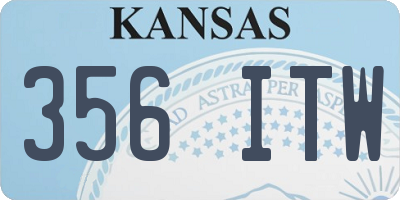 KS license plate 356ITW