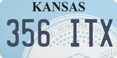KS license plate 356ITX