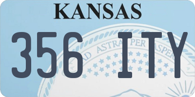 KS license plate 356ITY