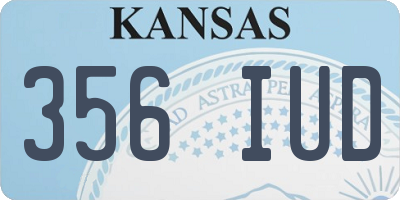 KS license plate 356IUD