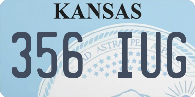 KS license plate 356IUG