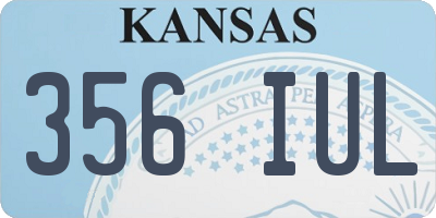 KS license plate 356IUL
