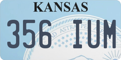 KS license plate 356IUM