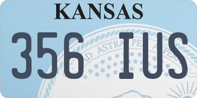 KS license plate 356IUS