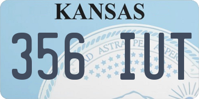 KS license plate 356IUT