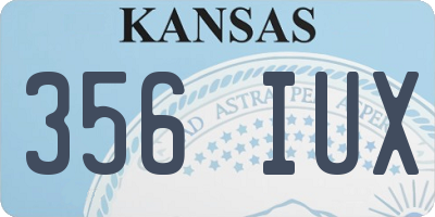 KS license plate 356IUX