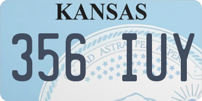 KS license plate 356IUY