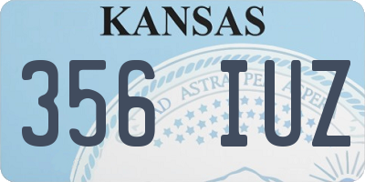 KS license plate 356IUZ