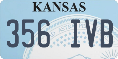 KS license plate 356IVB