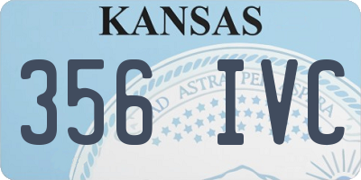 KS license plate 356IVC