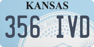KS license plate 356IVD