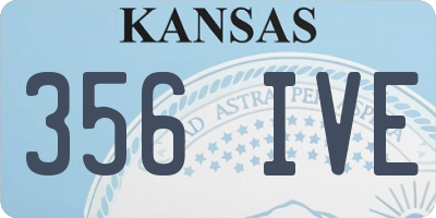KS license plate 356IVE