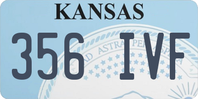 KS license plate 356IVF