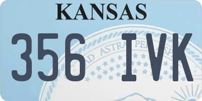 KS license plate 356IVK