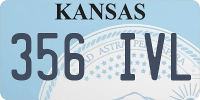KS license plate 356IVL