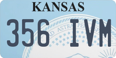 KS license plate 356IVM