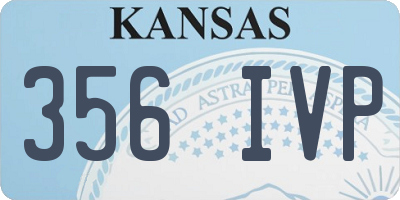 KS license plate 356IVP
