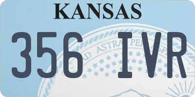 KS license plate 356IVR