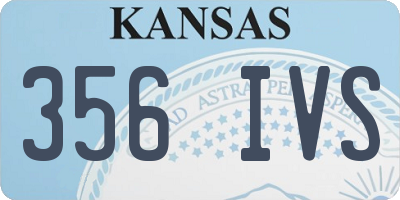 KS license plate 356IVS