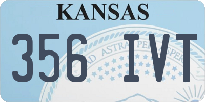 KS license plate 356IVT