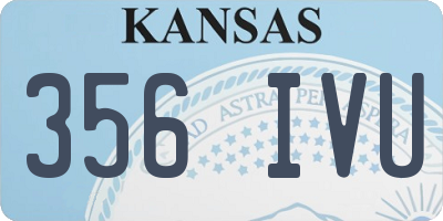 KS license plate 356IVU